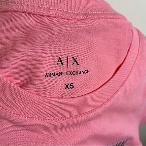 Armani Exchange Women’s Pink T shirt NWT - Picture 3 of 5